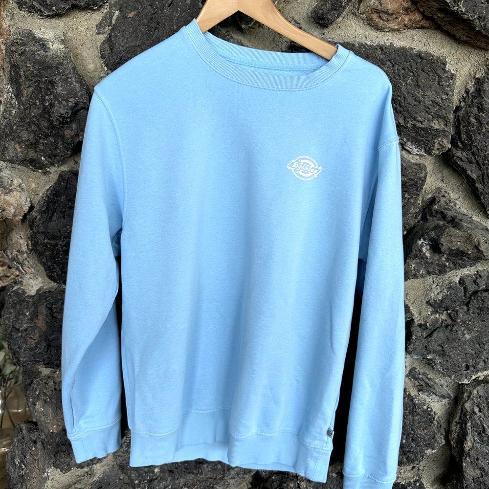 Dickies Mens Light Blue Sweatshirt Crew Neck Large